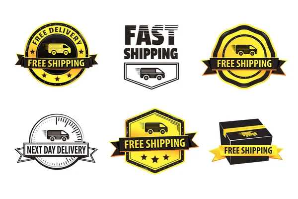 Sarı ücretsiz nakliye rozetleri