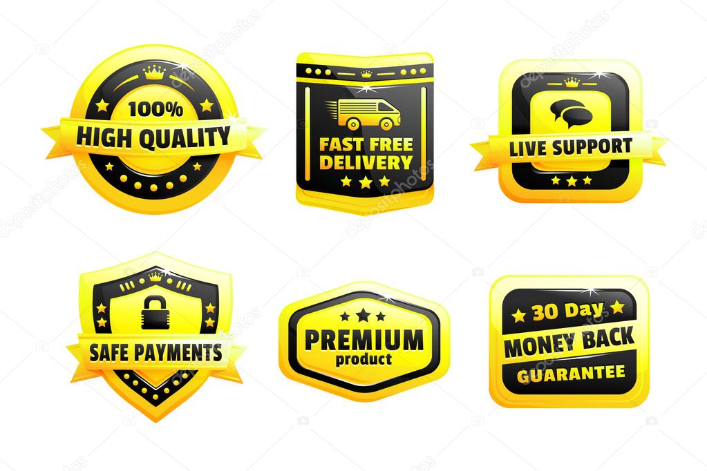 Yellow Free Shipping Badges