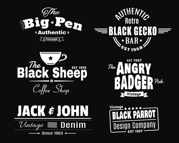 vintage insignias kümesi