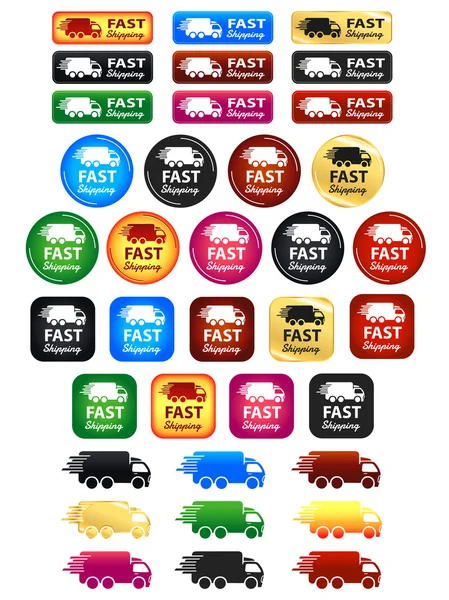 Large Set Of Shipping Badges Vector Graphics