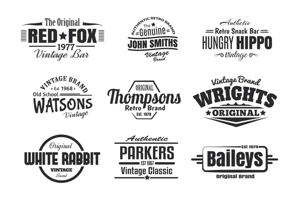 9 vintage Retro Insignias