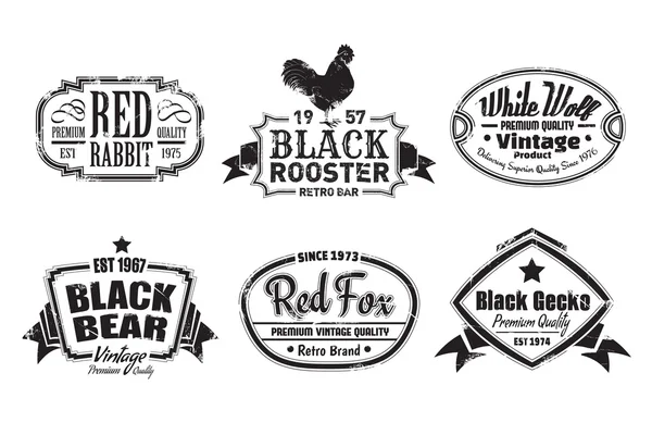 Labels vintage — Vettoriale Stock