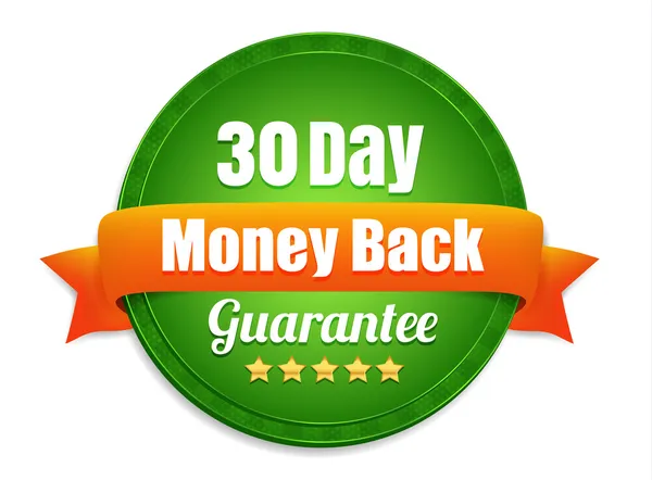 Thirty Day Money Back Guarantee — Stock Vector