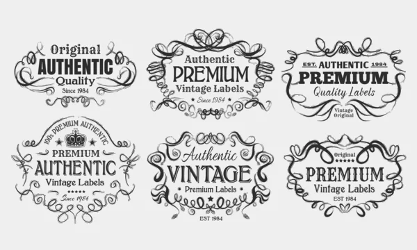 Labels vintage — Vettoriale Stock