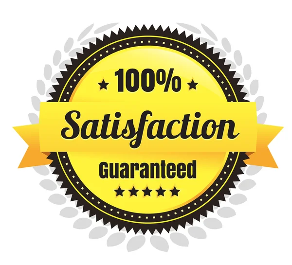 100 Percent Satisfaction Ecommerce Badge — Stock Vector