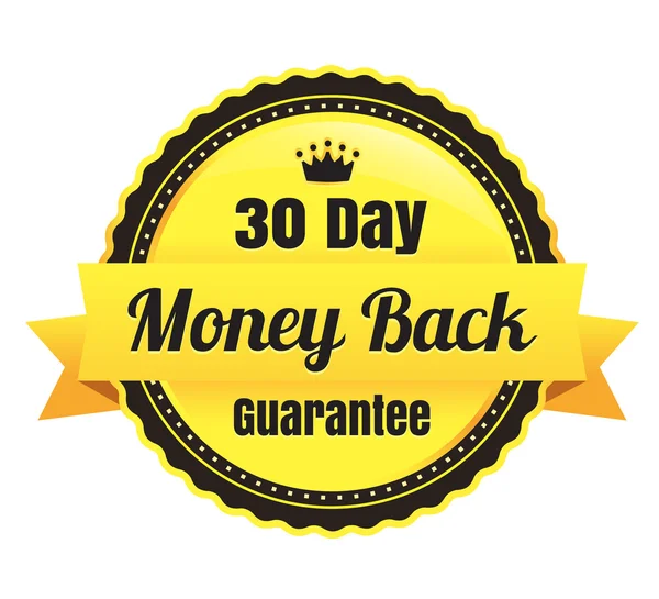 30 Day Money Back Ecommerce Badge — Stock Vector