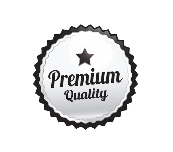 Gümüş premium kalite rozeti — Stok Vektör