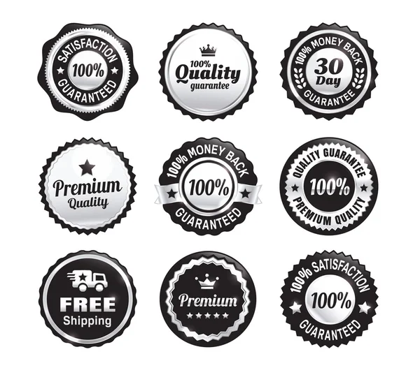 Gümüş kalite garantisi rozetleri