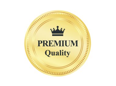 Altın premium kalite rozeti