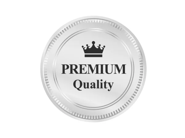 Insignia de calidad premium de plata — Archivo Imágenes Vectoriales