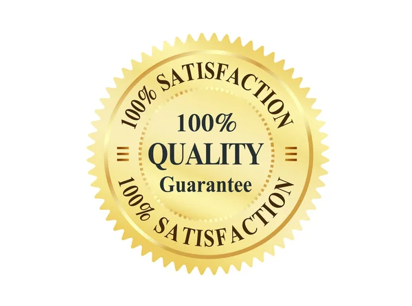 Golden Premium Quality Badge — Stock Vector