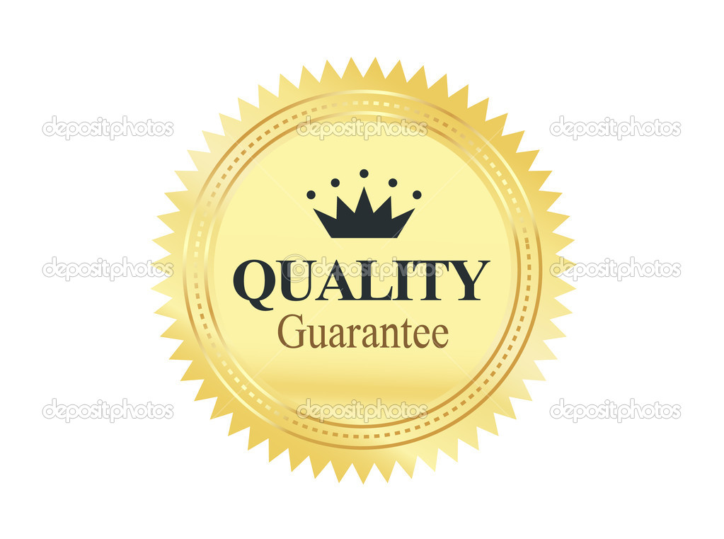 Gold premium quality badge Royalty Free Vector Image