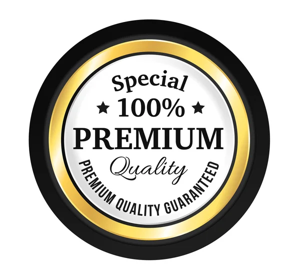 Zlaté prémiové kvality odznak — Διανυσματικό Αρχείο