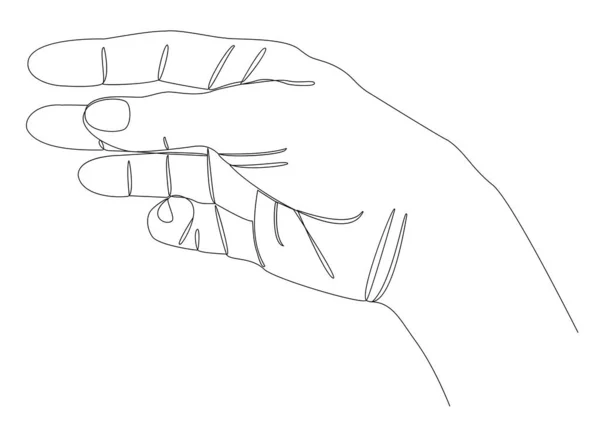 Silhouette Della Mano Uomo Stile Moderno Una Linea Disegno Linee — Foto Stock