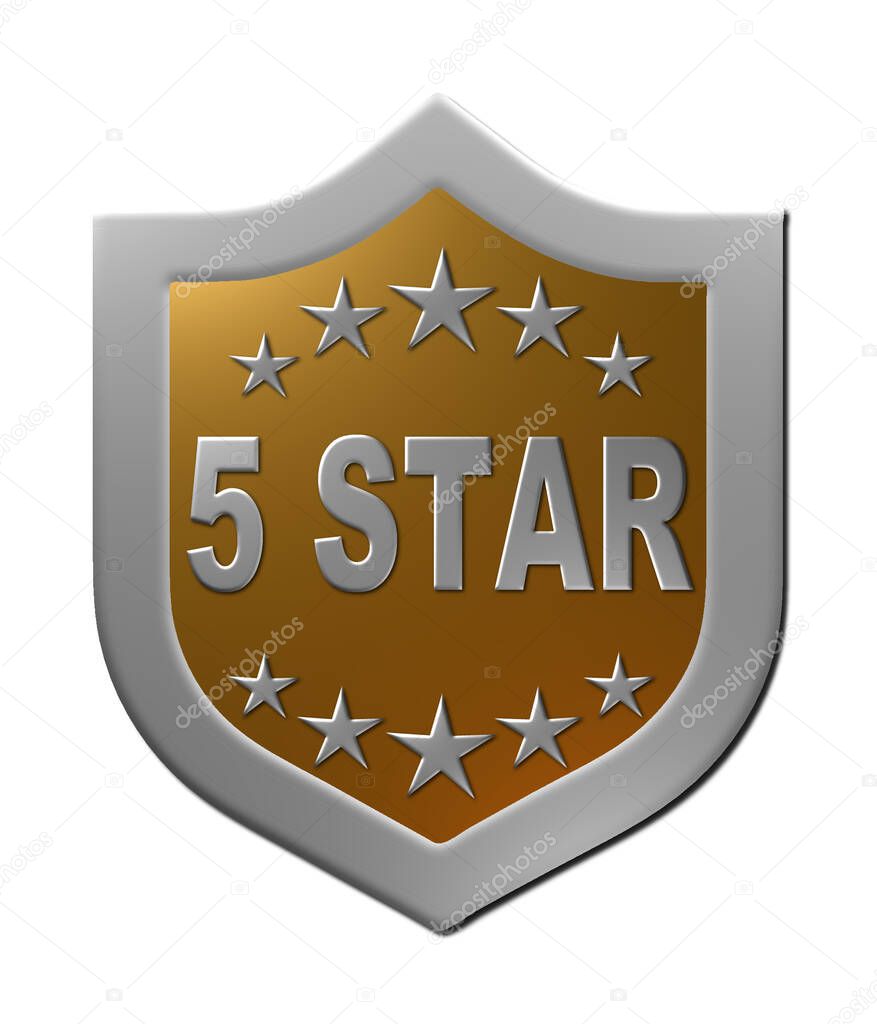 A 3D rendered illustration of a golden metallic seal with a broad platinum edge and Platinum text 
