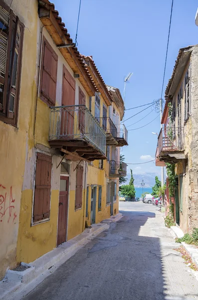 Street with old neoclassical buildings — Stock Photo, Image