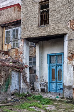 giriş florina eski bir bina, Kuzey Yunanistan'da popüler kış hedef