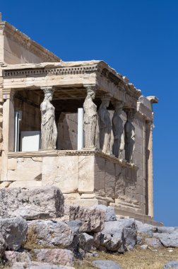 Tapınağı Akropol, Atina, Yunanistan caryatids ile