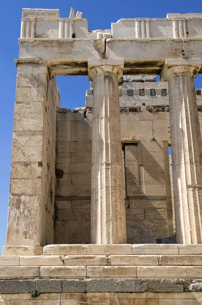 Detalle de la Propia, la entrada a la Acrópolis, Atenas, Grecia —  Fotos de Stock