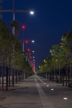 Night scene at the waterfront of Thessaloniki, Greece
