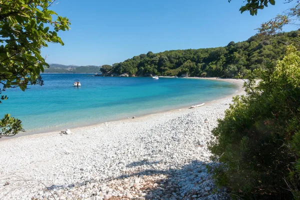 Agosto 2020 Corfú Grecia Increíble Paisaje Junto Mar Bosque Erimitis — Foto de Stock