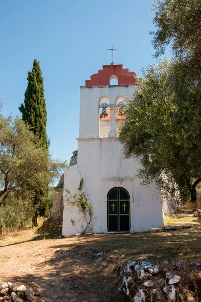 Iglesia Estavromenos Pueblo Nymfes Corfú Grecia — Foto de Stock