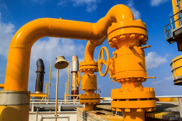 Offshore Industrie Und Gasförderung Erdölpipeline — Stockfoto
