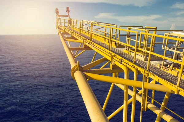 Offshore Pijpleiding Uitgebreide Zee Industrie Olie Gas — Stockfoto