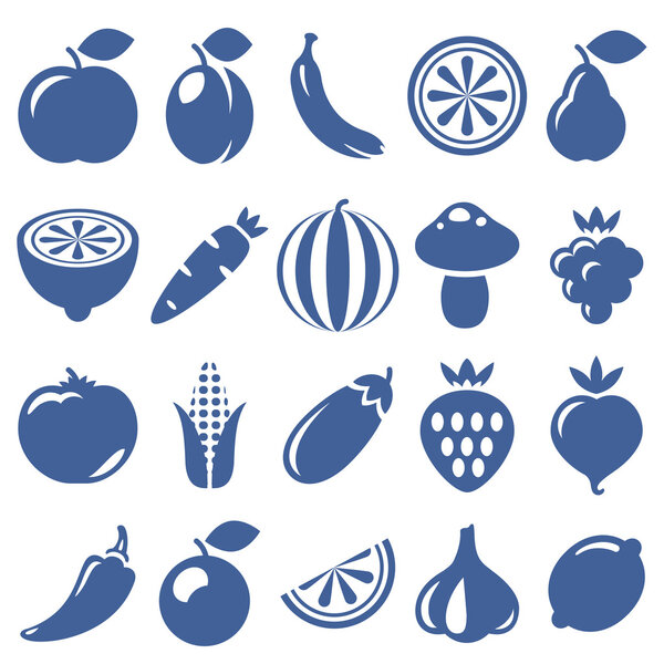 icons of fruits and vegetables