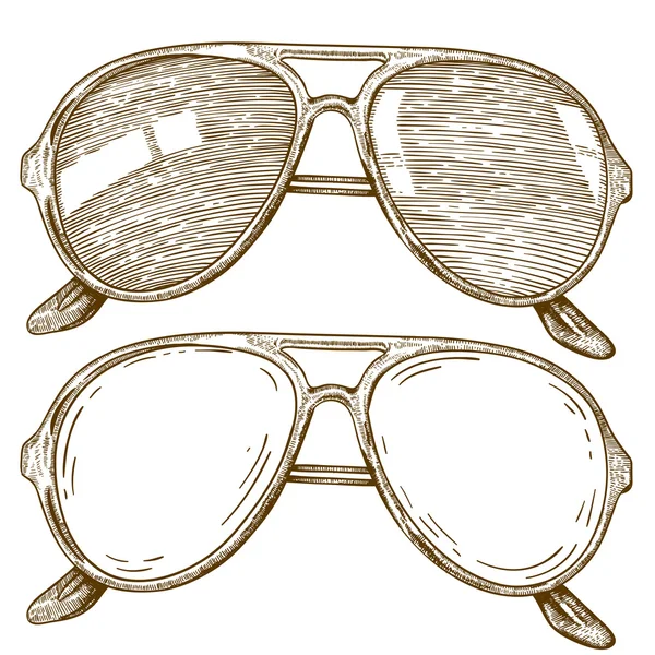 선글라스의 조각 그림 — 스톡 벡터