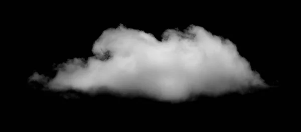 Біла Хмара Пухнаста Текстура Абстрактні Ізольовані Чорному Тлі — стокове фото