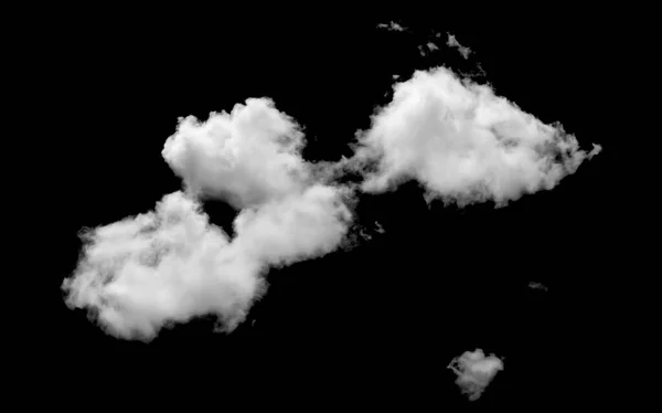 White Cloud Fluffy Texture Abstract Isolated Black Background — Stock Photo, Image