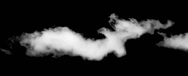 Nube Blanca Textura Esponjosa Abstracta Aislada Sobre Fondo Negro — Foto de Stock