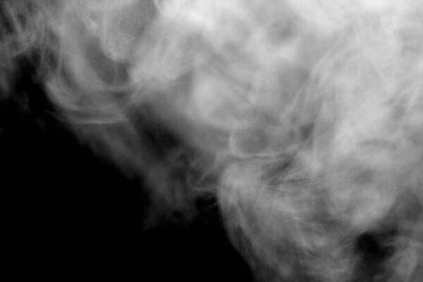 white smoke isolated, abstract powder, water spray on black background, Out of focus