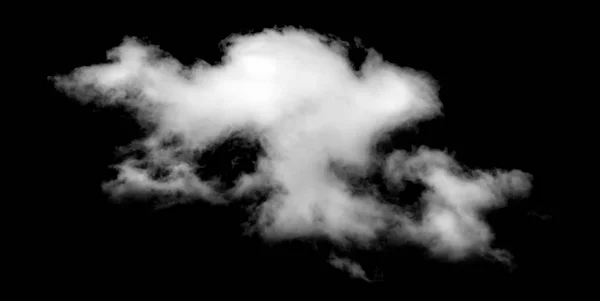 Witte Wolk Fluffy Texture Abstract Geïsoleerd Zwarte Achtergrond — Stockfoto