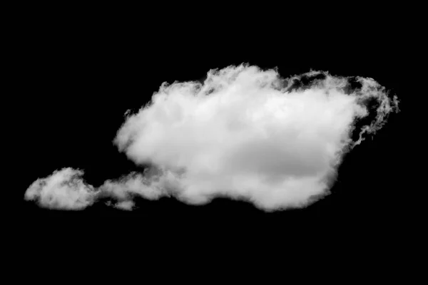 White Cloud Fluffy Texture Abstract Isolated Black Background — Stock Photo, Image