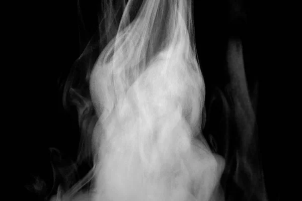 White Smoke Isolated Abstract Powder Water Spray Black Background — Stock Photo, Image