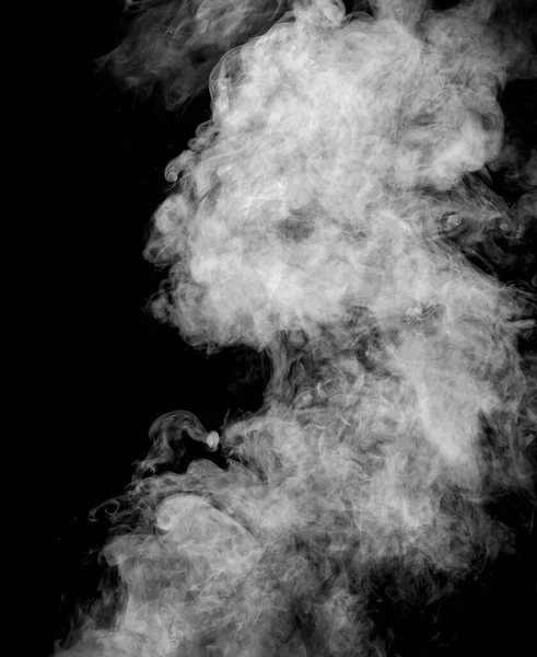 White Smoke Isolated Abstract Powder Water Spray Black Background — Stock Photo, Image