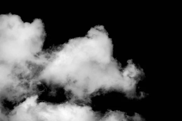 White Cloud Fluffy Texture Abstract Isolated Black Background — Stock Photo, Image