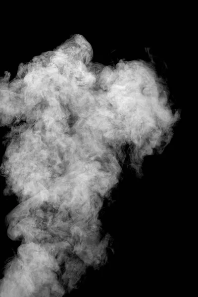 Weißer Rauch Isoliert Abstraktes Pulver Wasserspray Auf Schwarzem Hintergrund — Stockfoto