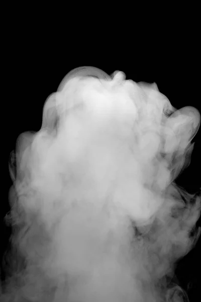 Biały Dym Izolowany Abstrakcyjny Proszek Spray Wodny Czarnym Tle — Zdjęcie stockowe