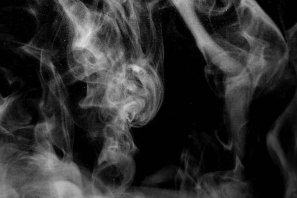 Biały Dym Izolowany Abstrakcyjny Proszek Spray Wodny Czarnym Tle — Zdjęcie stockowe