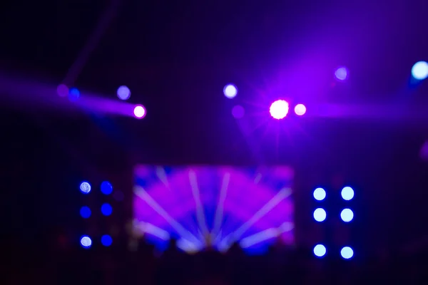 Φωτεινά Πολύχρωμα Φώτα Στάδιο Της Θολούρας Φόντο Bokeh Συναυλία Φως — Φωτογραφία Αρχείου