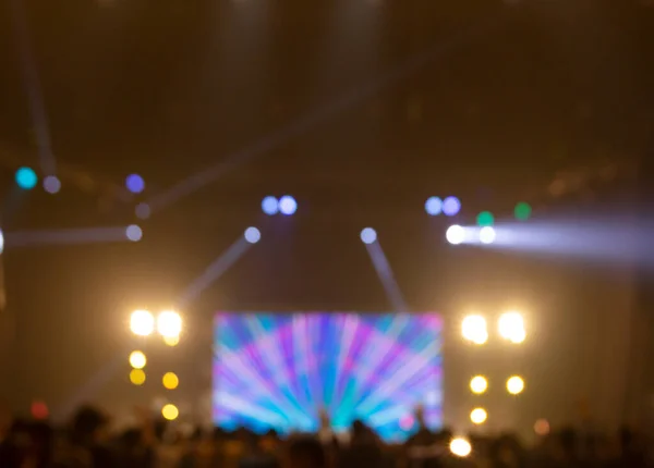 ぼかしの背景の明るいカラフルなステージライト ボケコンサートライト — ストック写真