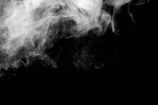 White Smoke Isolated Abstract Powder Water Spray Black Background — Stock Photo, Image