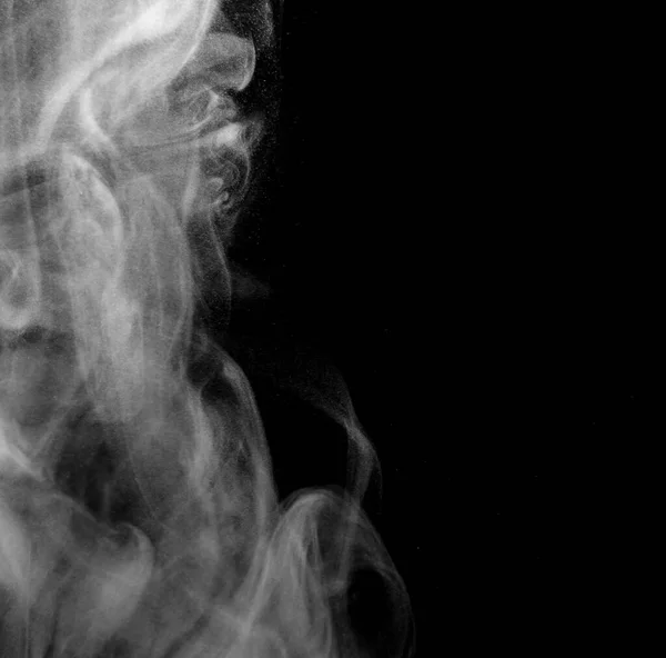 Λευκό Καπνό Απομονώνονται Μαύρο Φόντο Αφηρημένη Σκόνη Σπρέι Νερού Προσθήκη — Φωτογραφία Αρχείου