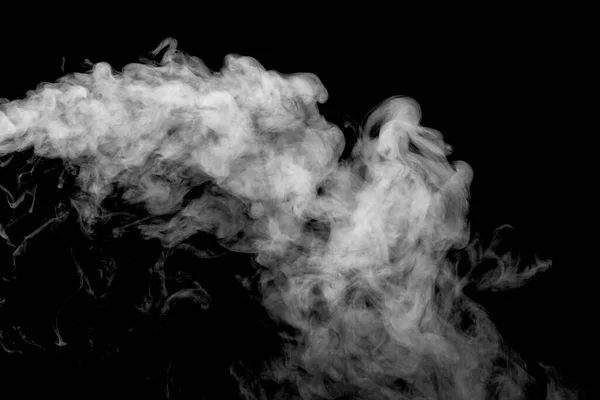 White Smoke Isolated Black Background Abstract Powder Water Spray Add — Stock Photo, Image