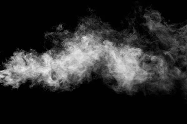 White Smoke Isolated Black Background Abstract Powder Water Spray Add — Stockfoto