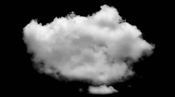 Nube Blanca Aislada Sobre Fondo Negro Textura Esponjosa Humo Abstracto —  Fotos de Stock
