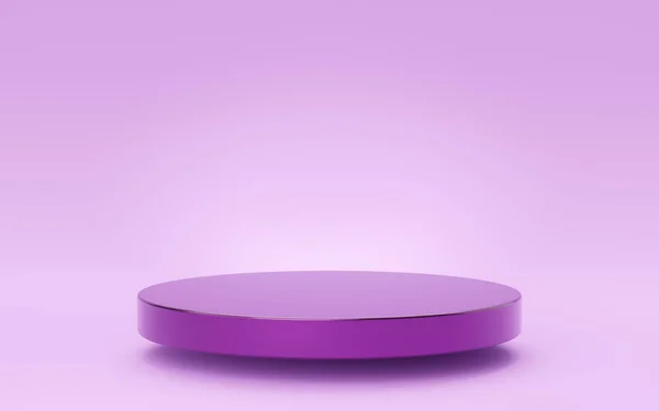 Empty Magenta Cylinder Podium Floating Violet Background Empty Purple Pedestal — Φωτογραφία Αρχείου